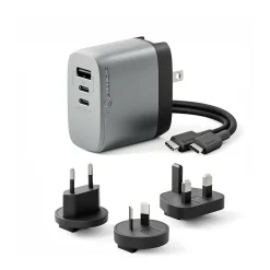 ALOGIC Rapid Power USB-A/USB-C Wall Charger for Multiple Brands, Space Gray/Black (WCM3X67-SGR)