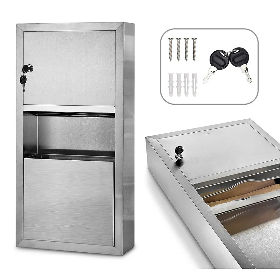 Alpine Industries Centerpull Paper Towel Dispenser, Stainless Steel (494)