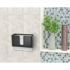 Alpine Industries Centerpull Paper Towel Dispenser, Black, 2/Pack (432-BLK-2PK)