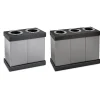 Alpine Industries Commercial Indoor Five-Stream Recycling Station, 140-Gallon, Black/Gray (ALP471-02-BLK-PKG)
