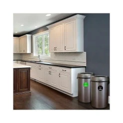 Alpine Industries Dual-Stream Recycling Station, 34-Gallon, Stainless Steel (ALP470-65L-CO-T)