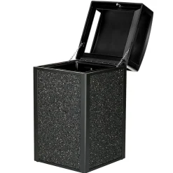 Alpine Industries GS Series Steel Trash Can & Recycling Bin Combo, 80 Gallon, Gray/Green (ALP471-40-GYGC-MK)