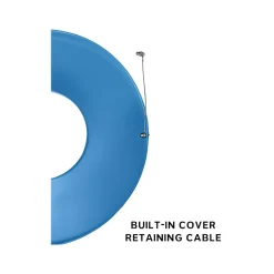 Alpine Industries Metal Commercial Outdoor Recycling Receptacle, 38-Gallon, Black/Blue (479-38-BLU)