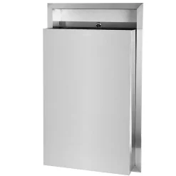 Alpine Industries Metal Indoor Trash Can, 12 Gallon, Stainless Steel (493)