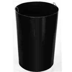 Alpine Industries Metal Trash Can, 38 Gallon, Black (479-38)
