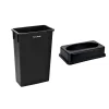 Alpine Industries Plastic Indoor Slim Commercial Trash Can with Lid, 23 Gallon, Black (477-BLK-PKG1)