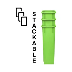 Alpine Industries Plastic Indoor Recycling Bin with Slotted Lid, 23-Gallon, Lime Green (ALP477-LGRN4-PKD)