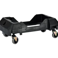 Alpine Industries Polypropylene Trash/Recycling Can with Slotted Lid and Dolly, 23-Gallon, Lime Green (ALP477-LGRN-3PKD)