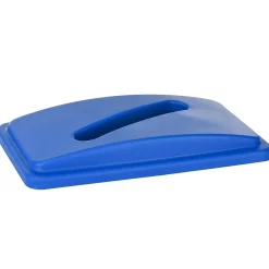 Alpine Industries Recycling Container with Paper Slotted Recycling Lid, Blue (477-R-BLU-PKG3)