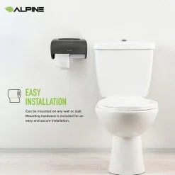 Alpine Industries Side-by-Side Double Roll Toilet Tissue Dispenser, Gray, 2/Pack (452-GRY-2PK)