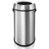 Alpine Industries Stainless Steel Indoor Trash Can, 17 Gallon, Silver (470-65L)