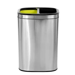 Alpine Industries Stainless Steel Indoor Trash Can, 10.5 Gallon, Silver (470-R-40L)