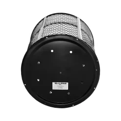 Alpine Industries Stainless-Steel Outdoor Trash Can, 48-Gallon, Black, 2/Pack (ALP473-48-BLK-2PK)