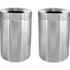 Alpine Industries Stainless Steel Indoor Trash Can with Open Lid, 50-Gallon, 2/Pack (ALP475-50-2PK)
