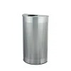 Alpine Industries Stainless Steel Perforated Half Round Trash Can, 12 Gallon, (ALP438-12HR-SS)