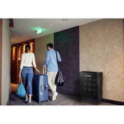 Alpine Industries Stainless Steel Trash Can, 13 Gallon, Black (ALP438-13-BLK)