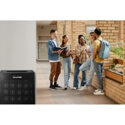 Alpine Industries Stainless Steel Trash Can, 23 Gallon, Black (ALP438-23-BLK-MK)