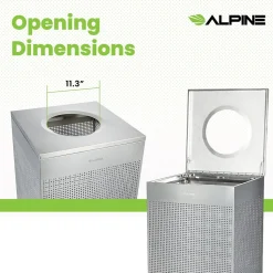 Alpine Industries Stainless Steel Trash Can, 40 Gallon, Silver (ALP438-40-SS-MK)