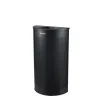 Alpine Industries Stainless Steel Trash Can, 12 Gallon, Black (ALP438-12HR-BLK)