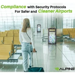 Alpine Industries Steel/PC Outdoor Trash Can with Dome Lid, 40 Gallon, Clear (471-40-CLR)