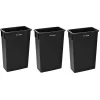 Alpine Industries Trash Can, 23 Gallon, Black, Commercial, 3/Pack (477-BLK-3PK)