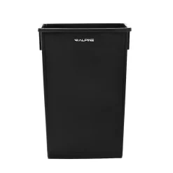 Alpine Industries Trash Can, 23 Gallon, Black, Commercial, 3/Pack (477-BLK-3PK)