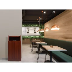 Alpine Industries Trash Can, 32-Gallon, Mahogany (ALP476-DH-MA)