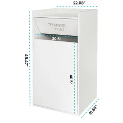 Alpine Industries Wood Trash Can, 40 Gallon, White, 2/Pack, (476-WHI-2PK)