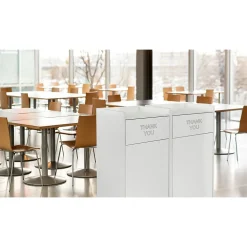 Alpine Industries Wood Trash Can, 40 Gallon, White, 2/Pack, (476-WHI-2PK)