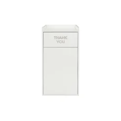 Alpine Industries Wood Trash Can, 40 Gallon, White, 2/Pack, (476-WHI-2PK)