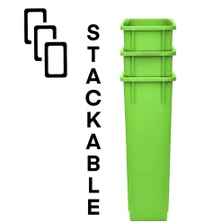 Alpine Polypropylene Can with Bottle Recycling Lid, 23-Gallon, Lime Green, 3/Pack (4778-3-LGRN-3)