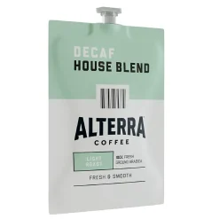 Alterra House Blend Decaf Coffee Flavia Pods, Light Roast, 100/Carton (MDRA187)