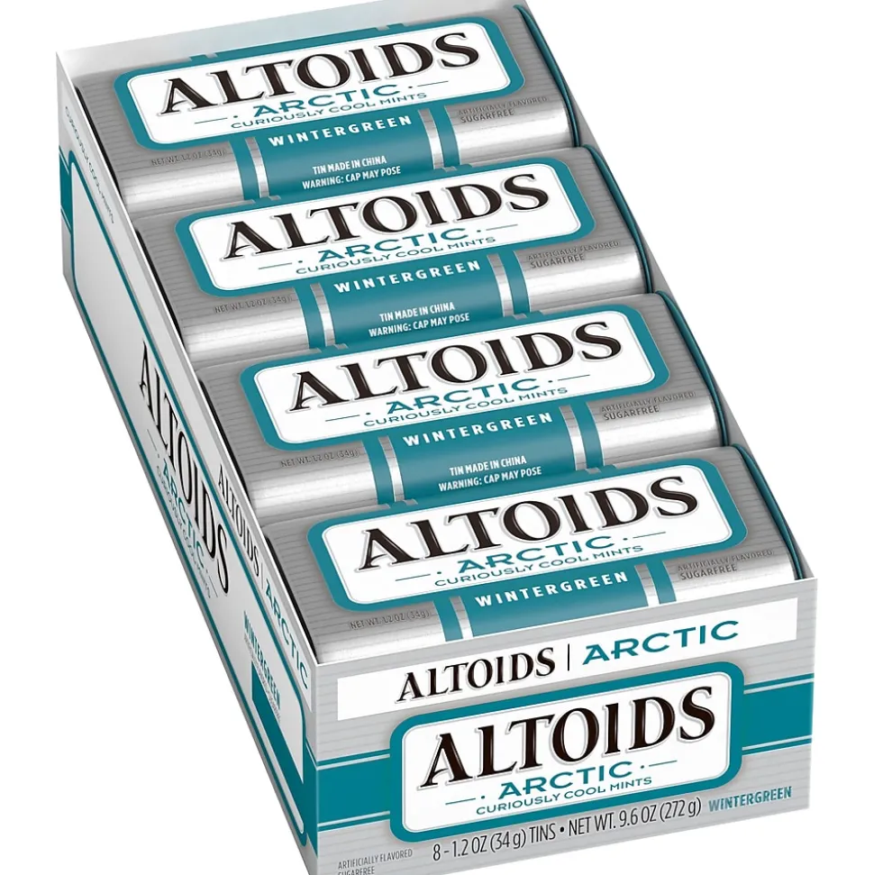 Altoids Arctic Sugar Free Wintergreen Mints, 9.6 oz., 8/Pack (209-00489)