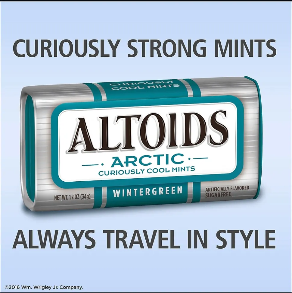 Altoids Arctic Sugar Free Wintergreen Mints, 9.6 oz., 8/Pack (209-00489)