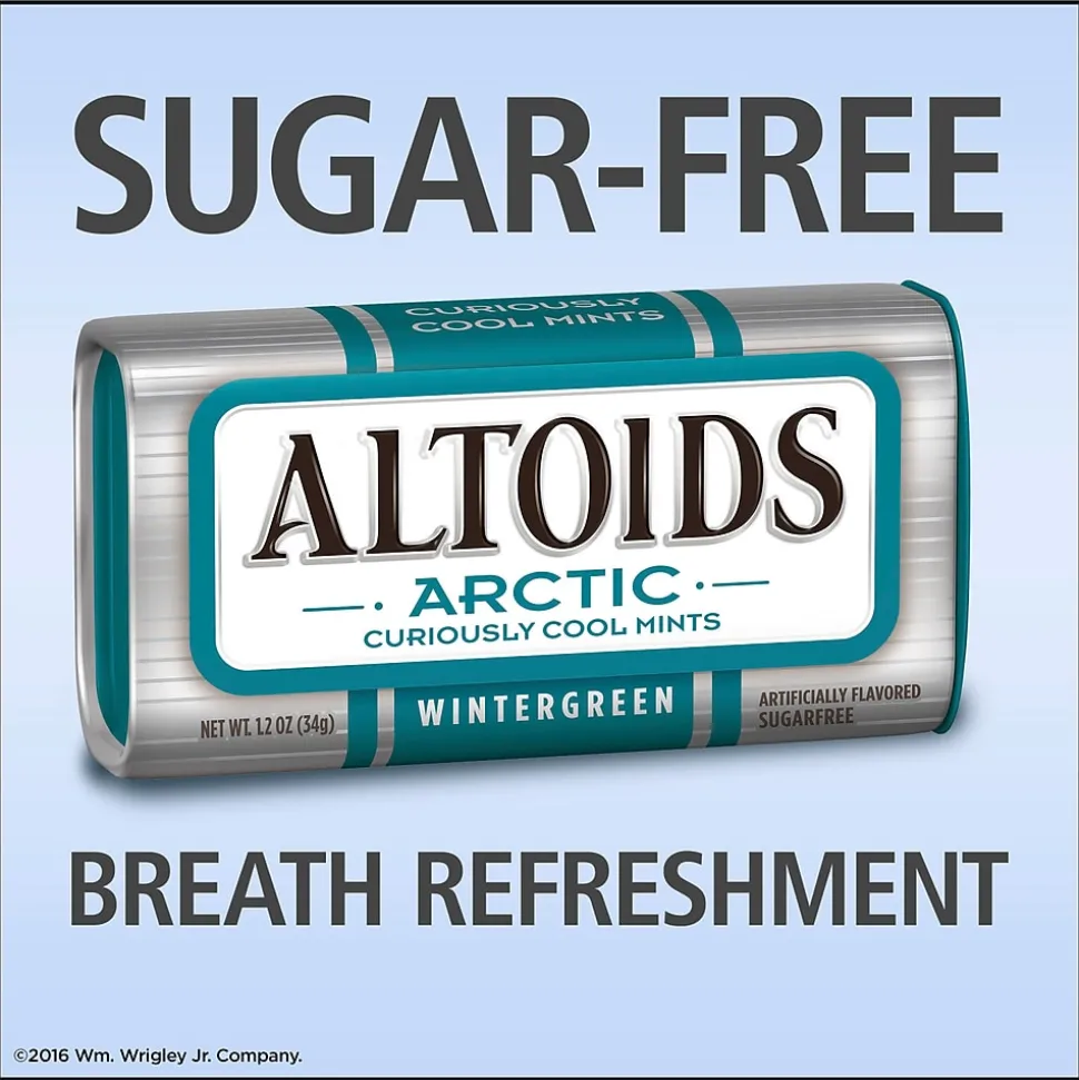 Altoids Arctic Sugar Free Wintergreen Mints, 9.6 oz., 8/Pack (209-00489)