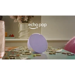 Amazon Echo Pop Wi-Fi/Bluetooth Wireless Smart Speaker with Alexa, Lavender Bloom (53-031157)
