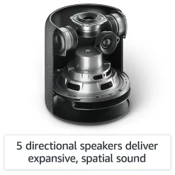 Amazon Studio Zigbee, Wi-Fi, Bluetooh Wireless Smart Speaker, Charcoal (B07G9Y3ZMC)