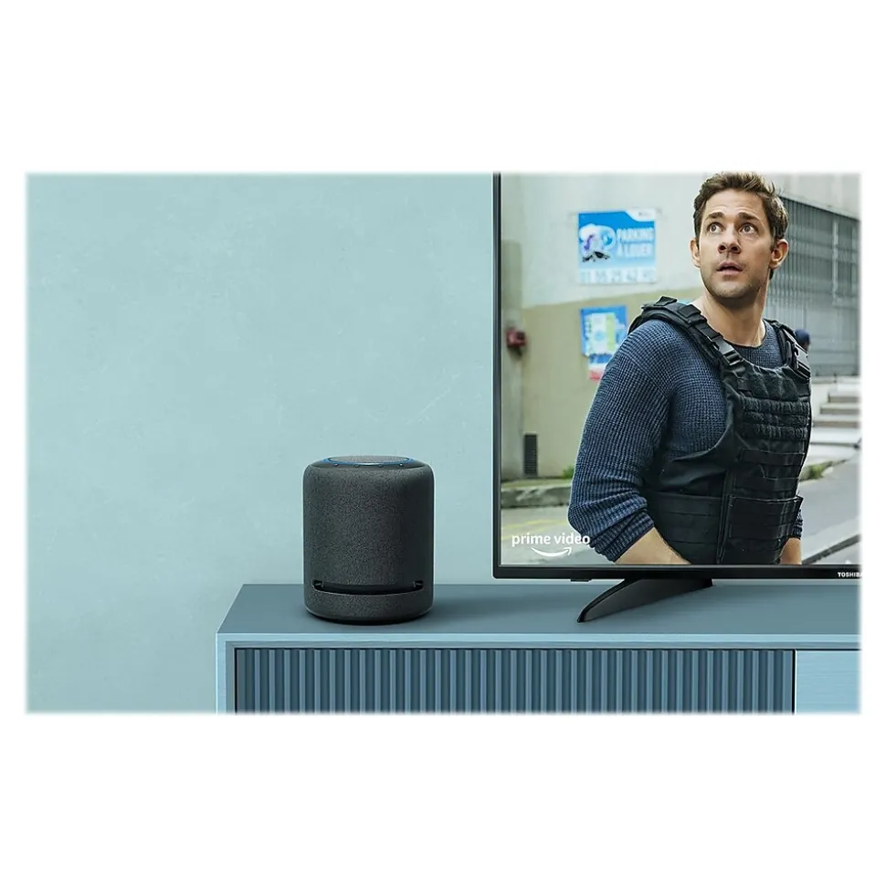 Amazon Studio Zigbee, Wi-Fi, Bluetooh Wireless Smart Speaker, Charcoal (B07G9Y3ZMC)