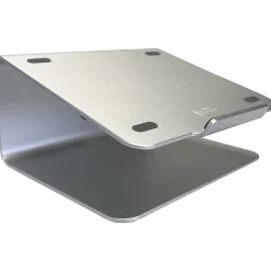 Amer 9" x 9" Aluminum Rotating Laptop Stand for 17" Laptops, Silver (AMRNS04)