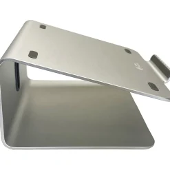 Amer 9" x 9" Aluminum Rotating Laptop Stand for 17" Laptops, Silver (AMRNS04)