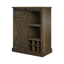 Ameriwood Knox County 36" Bar Cabinet with 4 Shelves, Oak Brown (3389903COM)