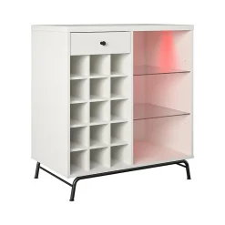 Ameriwood Melbourne 36.5" Bar Cabinet with 3 Shelves, White (3593013COM)