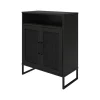 Ameriwood Purdue 30" Storage Cabinet with 3 Shelves, Black Oak (3558335COM)