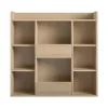 Ameriwood Tyler 40.8"H 9-Shelf Bookcase, Blonde Oak Particle Board (4865847COM)