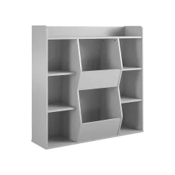 Ameriwood Tyler 40.8"H 9-Shelf Bookcase, Dove Gray Particle Board (4865412COM)
