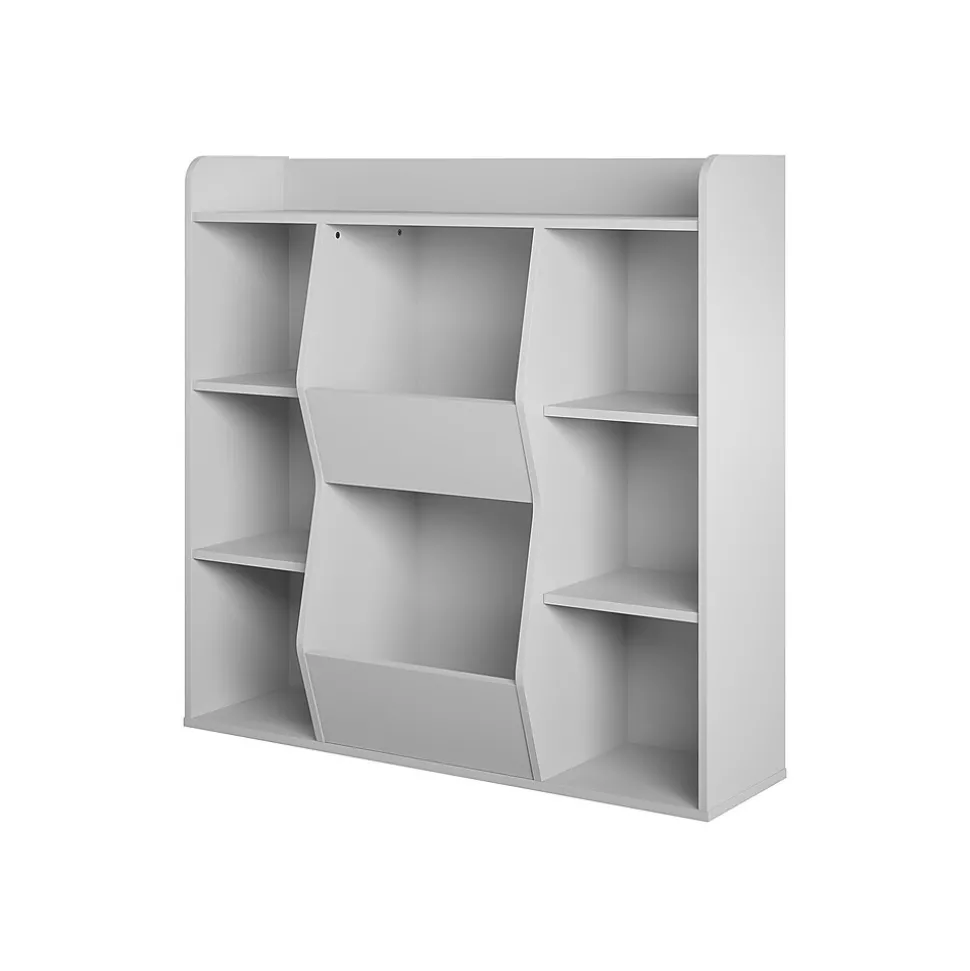 Ameriwood Tyler 40.8"H 9-Shelf Bookcase, Dove Gray Particle Board (4865412COM)