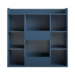 Ameriwood Tyler 40.8"H 9-Shelf Bookcase, Navy Particle Board (4865837COM)