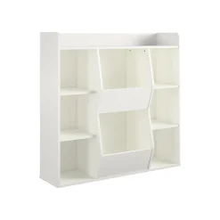 Ameriwood Tyler 40.8"H 9-Shelf Bookcase, White Particle Board (4865013COM)