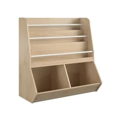 Ameriwood Tyler 36"H 5-Shelf Bookcase, Blonde Oak Particle Board (4947847COM)