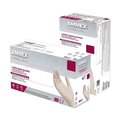 Ammex Professional GPPFT Powder Free Latex Exam Gloves, Ivory, Medium, 100/Box, 10Box/Carton (GPPFT44100XX)